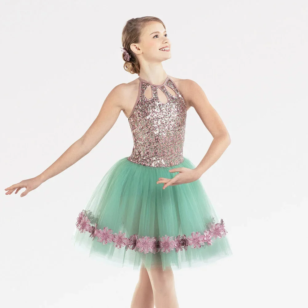Pre-Owned Dance Costume Revolution RC22742 Large Child Mint Green Tutu Ballet S